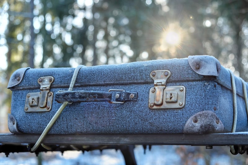 Repurposed Vintage Suitcase Storage